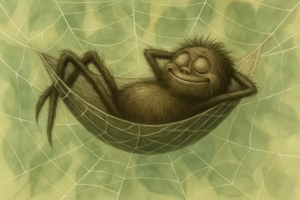 Cute spider relaxing in web hammock. Colourful abstract painting of elephants in a group. How Nature’s ‘Bush Telegraph’ Can Guide Your Digital Detox and Reclaim Your Humanity by @RARueggAuthor #telegraph #detox #humanity 