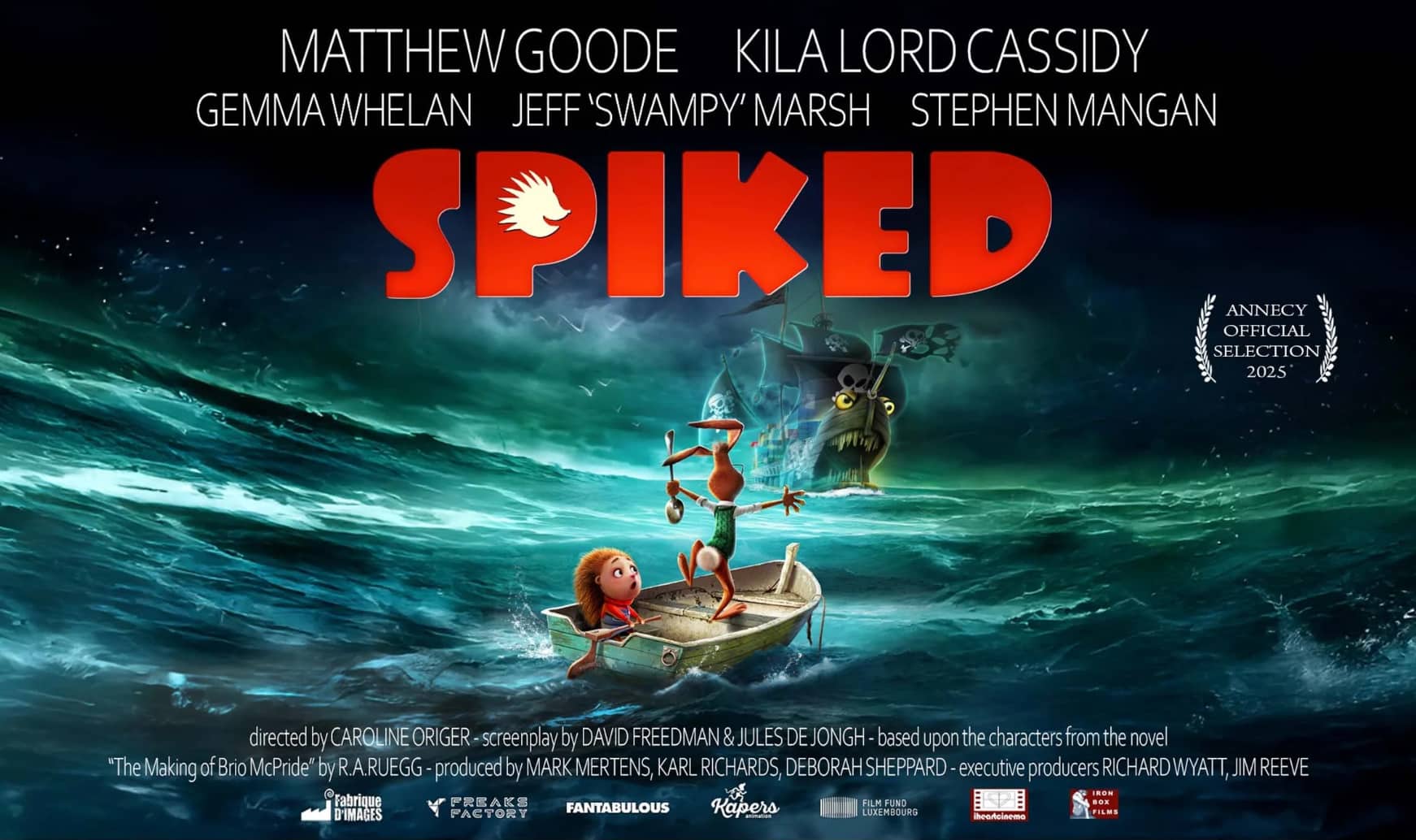 Animated pirate adventure film poster, 'Spiked'.