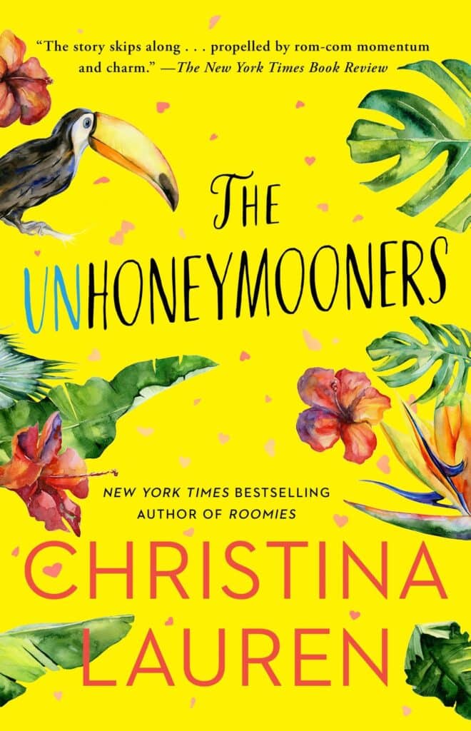 The Unhoneymooners book cover, tropical theme.